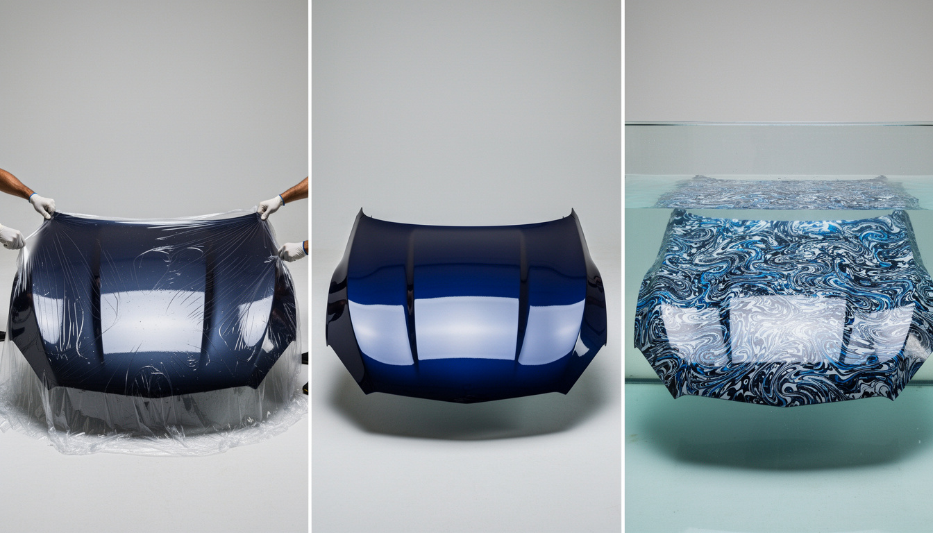 découvrez les différences et avantages entre le covering, la peinture et l'hydrodipping pour personnaliser et protéger vos surfaces avec style.