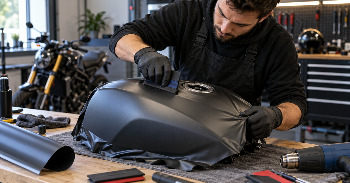 Covering de réservoir moto : réussir la pose sans défaut